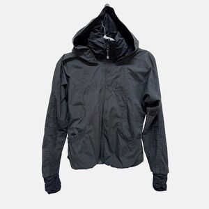 Lululemon Black Dance Studio Jacket Women Size 4 (missing drawstring for hood)